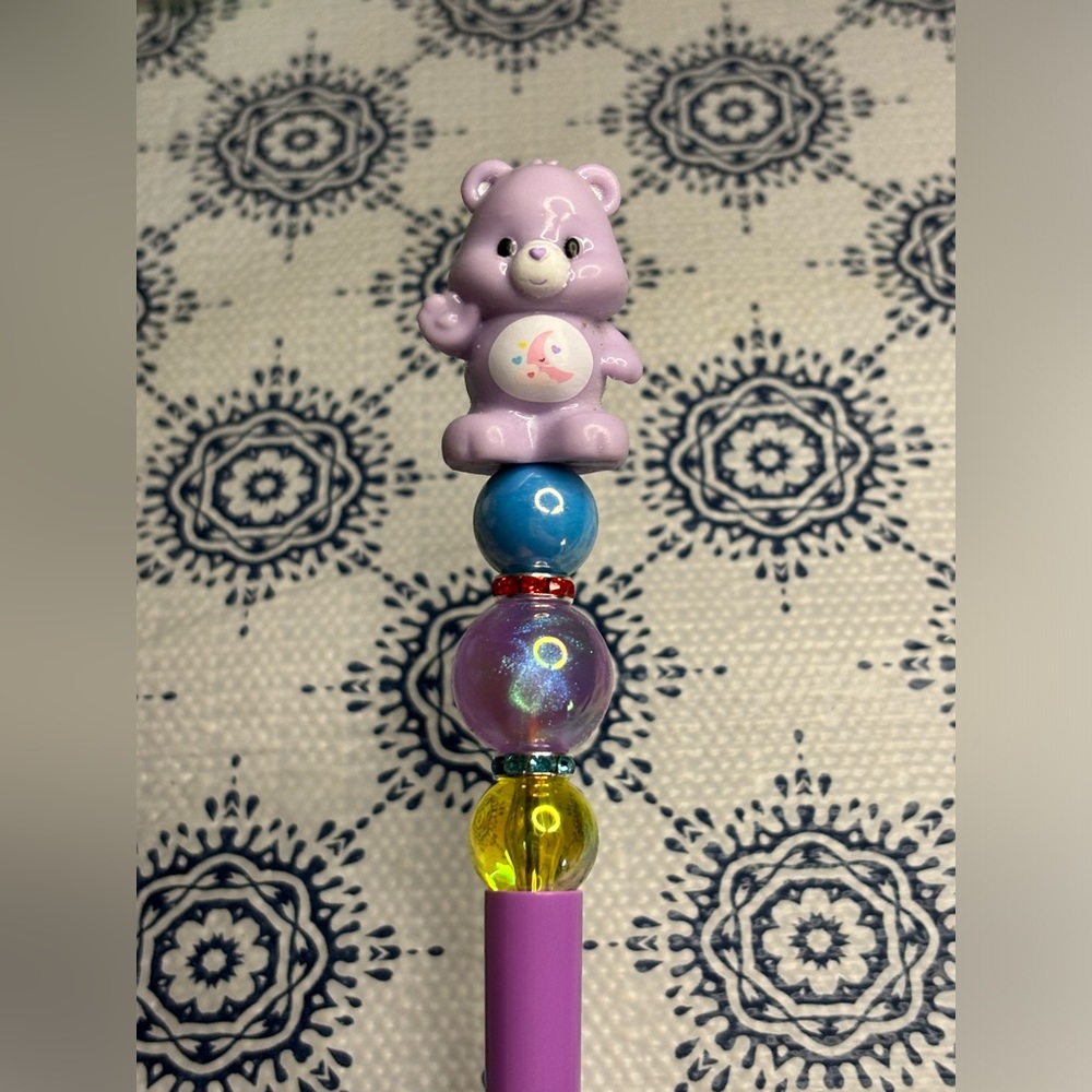 Care Bears handmade Beaded Pen ( Sweet Dreams Bear)
